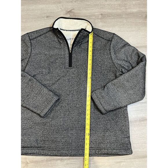 Orvis Men's Fleece Lined Quarter 1/4‎ Zip Pullover Sweater, Gray Size Large - Picture 2 of 6